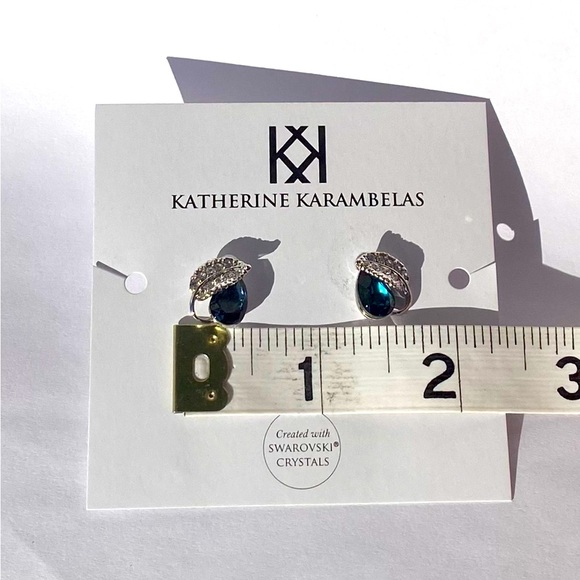 Katherine Karambelas Luxury Earrings Swarovski Crystals Timeless Party Gift Glam - Picture 6 of 6